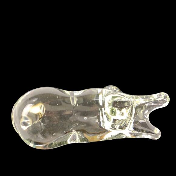 Williamsburg Glass Co Art Crystal Laying Kitty Cat Figurine Paperweight Handmade - Picture 5 of 5